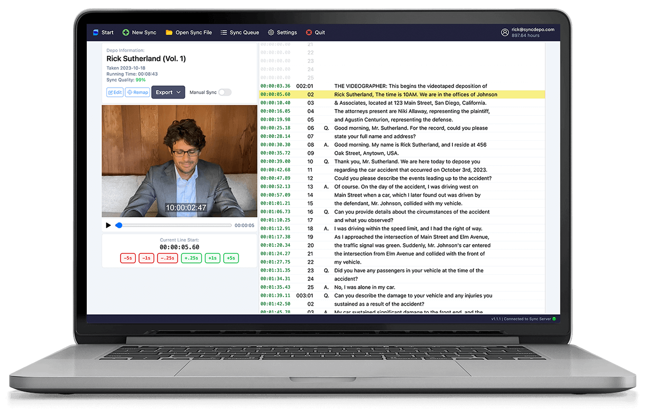 SyncDepo application screenshot